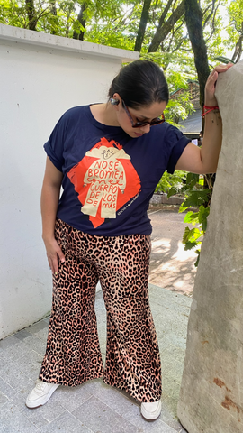 Pantalón Animal Print Naranja