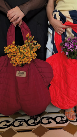Petal Quilted Tote – Waterproof Custom Initials