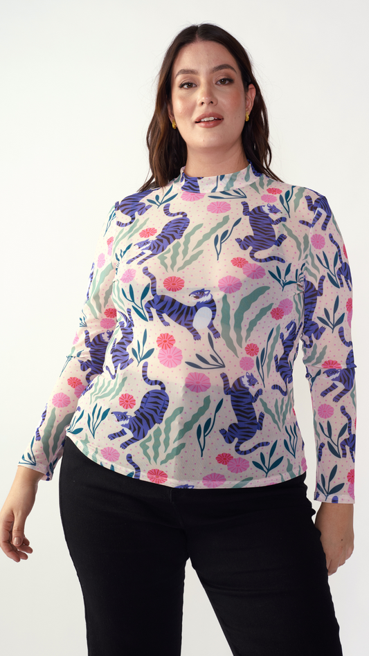 DISCOLA® Mesh Fiera Top – Cream Print