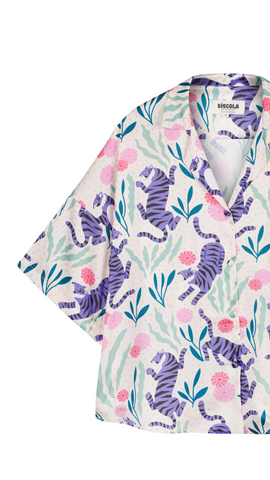 DISCOLA® Fiera Resort Blouse – Cream Print