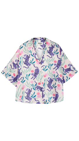 DISCOLA® Fiera Resort Blouse – Cream Print