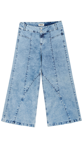 DISCOLA® Jean Celestia – Light Blue Wide-Leg Denim