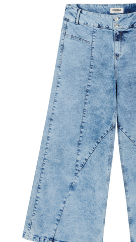 DISCOLA® Jean Celestia – Light Blue Wide-Leg Denim