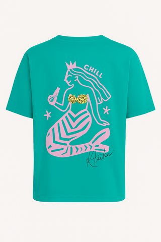Slow Life T-shirt in Green – Plus Size Cotton