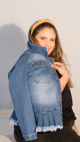 Chaqueta Peplum Denim