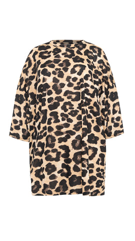 Leopard Print Oversized T-shirt