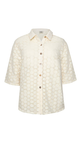 Camisa Malla Crochet Beige