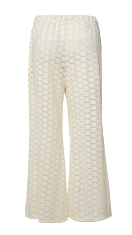 Pantalones Malla Crochet Beige