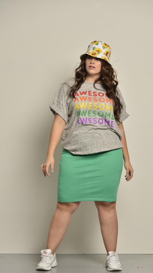 Rib Pencil Skirt