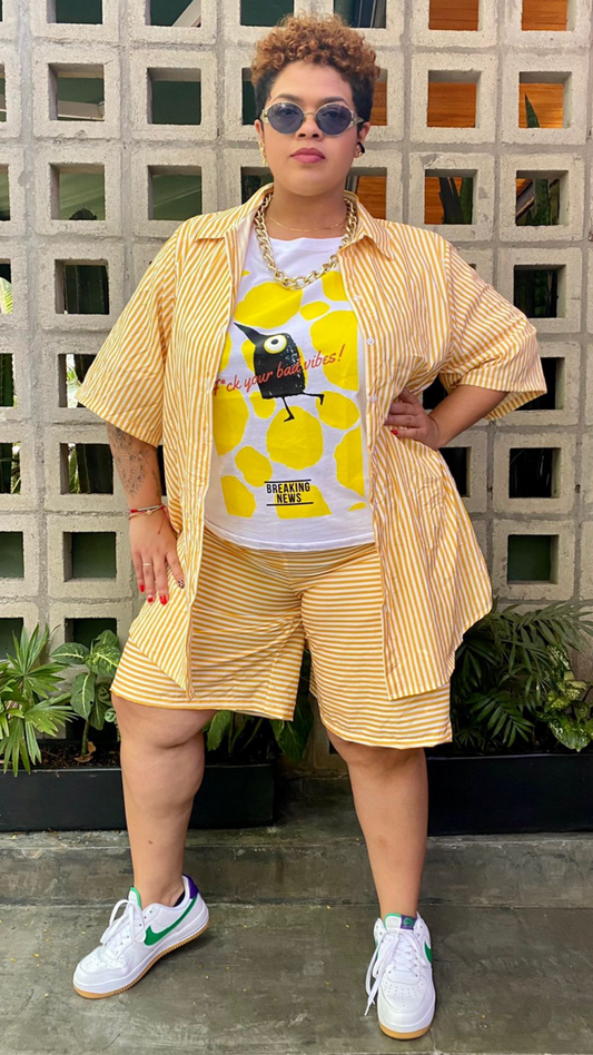 Striped Bermuda Shorts