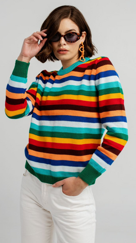 MAGLIONE Sweater – Alegría Stripes – Multicolor