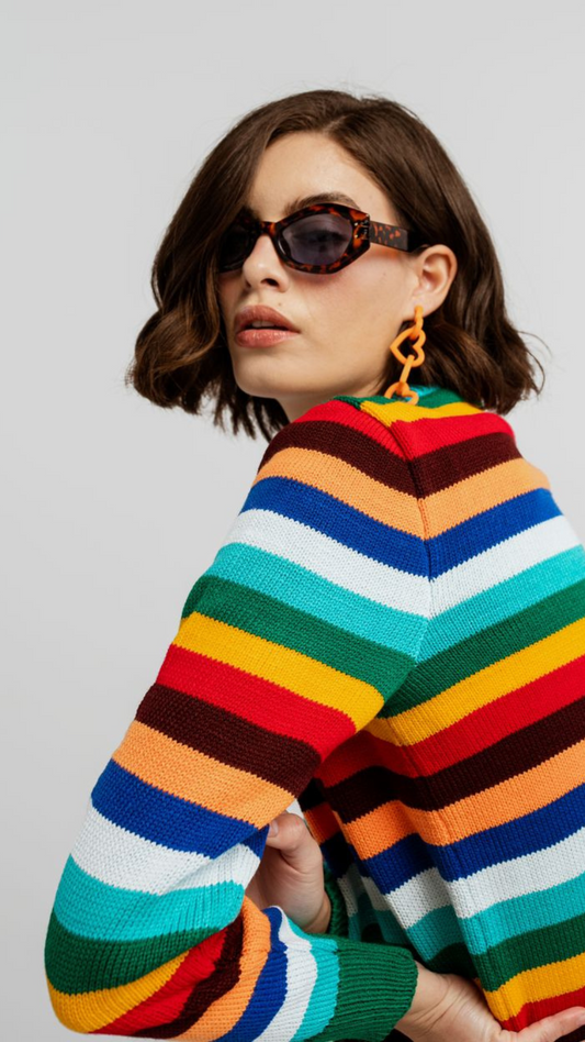 MAGLIONE Sweater – Alegría Stripes – Multicolor