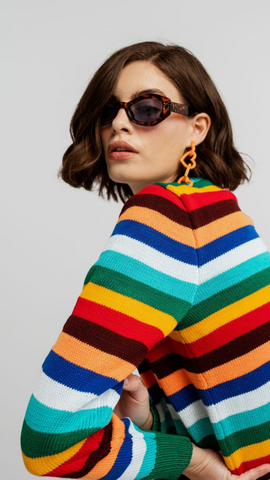 MAGLIONE Sweater – Alegría Stripes – Multicolor