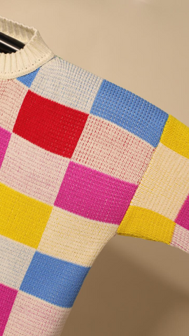 MAGLIONE Sweater – Chess Rainbow – Multicolor Check